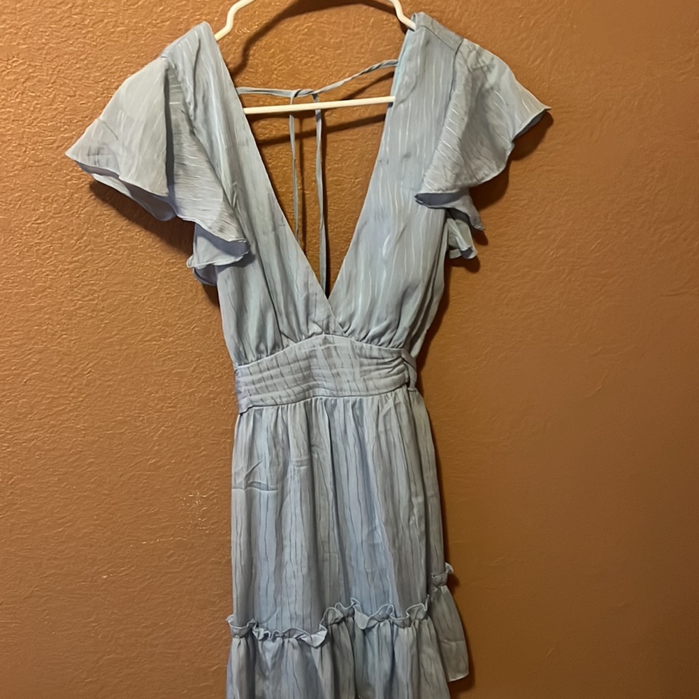 Ruffle Baby Blue Dress